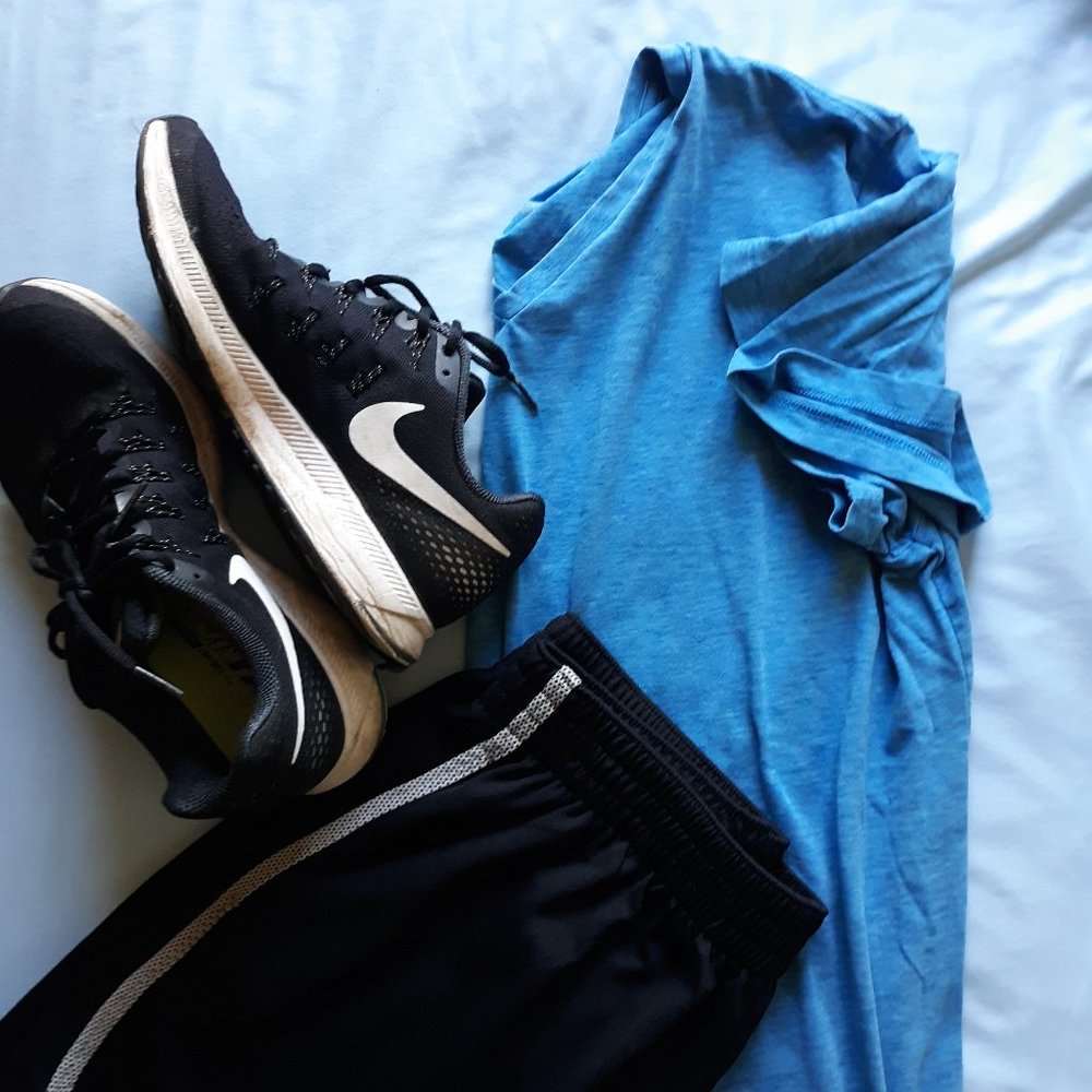 American Eagle Powder Blue V-Neck Tee